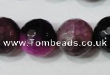 CAG4666 15.5 inches 10mm faceted round fire crackle agate beads