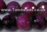 CAG4667 15.5 inches 10mm faceted round fire crackle agate beads