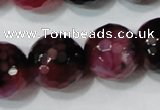 CAG4669 15.5 inches 10mm faceted round fire crackle agate beads