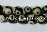 CAG4680 15.5 inches 10mm faceted round tibetan agate beads wholesale