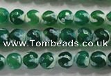 CAG4698 15.5 inches 8mm faceted round tibetan agate beads wholesale