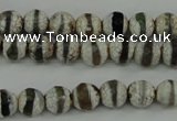 CAG4721 15 inches 6mm faceted round tibetan agate beads wholesale