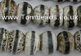 CAG4728 15 inches 12*16mm faceted rondelle tibetan agate beads wholesale