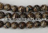 CAG4735 15 inches 8mm round tibetan agate beads wholesale