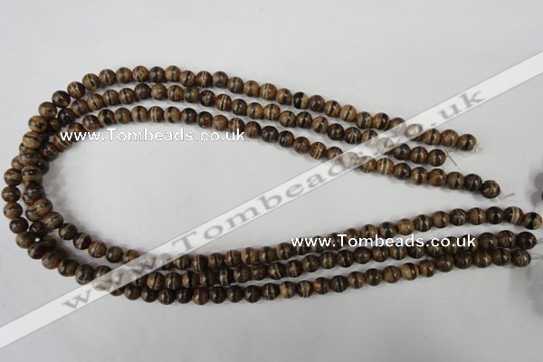 CAG4740 15 inches 6mm round tibetan agate beads wholesale