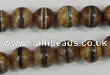 CAG4742 15 inches 10mm round tibetan agate beads wholesale