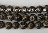 CAG4746 15 inches 8mm round tibetan agate beads wholesale