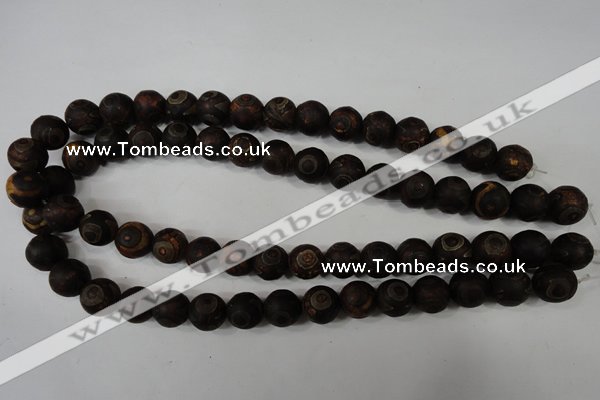 CAG4761 15 inches 12mm round tibetan agate beads wholesale