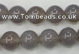 CAG4773 15 inches 12mm round grey agate beads wholesale