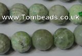 CAG4793 15.5 inches 14mm faceted round fire crackle agate beads