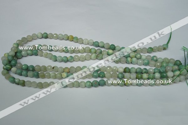 CAG4811 15 inches 6mm faceted round fire crackle agate beads