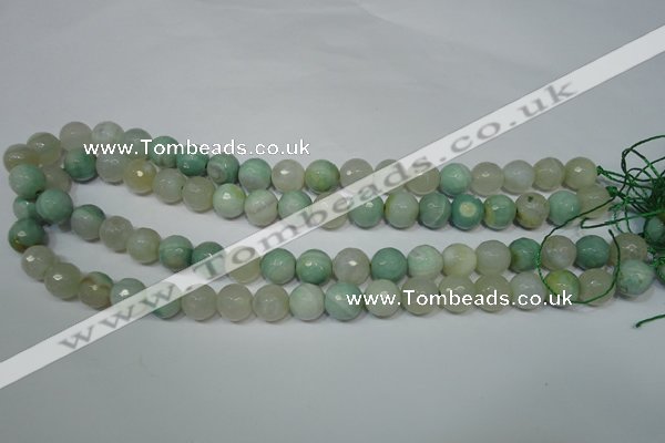 CAG4813 15 inches 10mm faceted round fire crackle agate beads