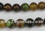 CAG4833 15 inches 10mm round dragon veins agate beads wholesale