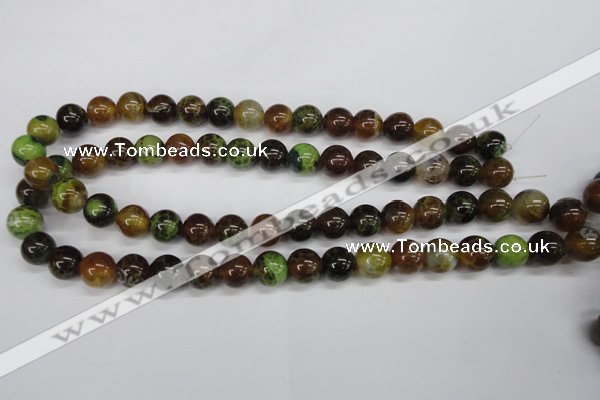 CAG4834 15 inches 12mm round dragon veins agate beads wholesale