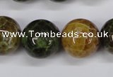 CAG4837 15 inches 18mm round dragon veins agate beads wholesale