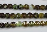 CAG4841 15 inches 6mm faceted round dragon veins agate beads