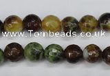 CAG4843 15 inches 10mm faceted round dragon veins agate beads