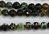 CAG4852 15 inches 8mm faceted round dragon veins agate beads