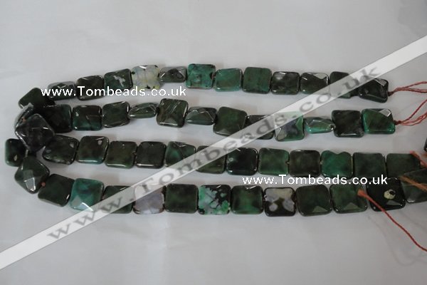 CAG4871 15 inches 14*14mm faceted square fire crackle agate beads