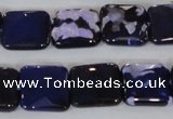 CAG4873 15 inches 14*14mm faceted square fire crackle agate beads