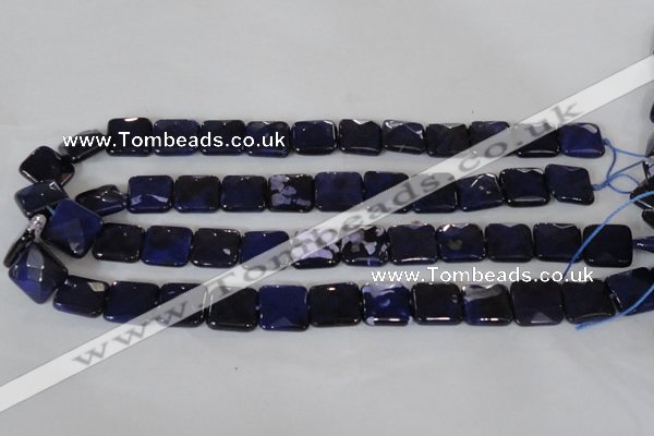 CAG4873 15 inches 14*14mm faceted square fire crackle agate beads