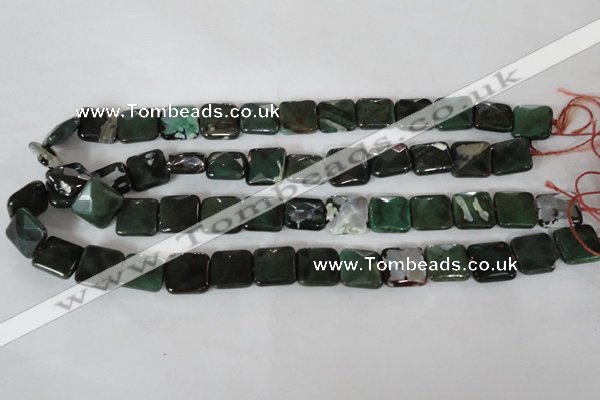 CAG4876 15 inches 14*14mm faceted square fire crackle agate beads