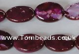 CAG4895 15 inches 13*18mm faceted oval fire crackle agate beads