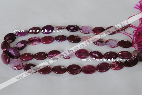 CAG4895 15 inches 13*18mm faceted oval fire crackle agate beads