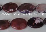 CAG4896 15 inches 13*18mm faceted oval fire crackle agate beads