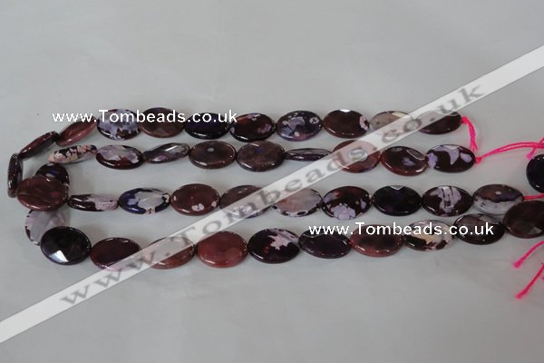 CAG4896 15 inches 13*18mm faceted oval fire crackle agate beads