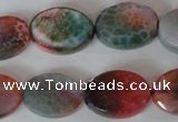 CAG4897 15 inches 13*18mm faceted oval fire crackle agate beads