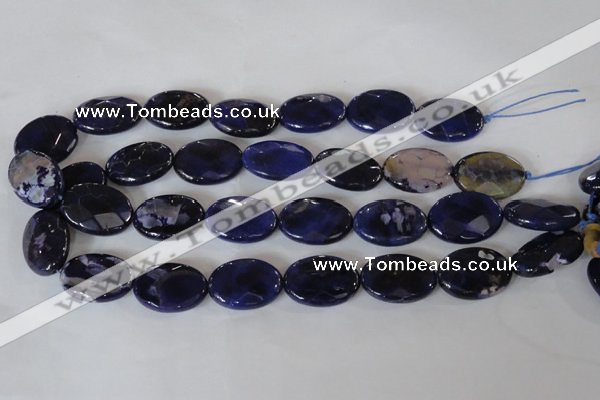 CAG4898 15 inches 18*25mm faceted oval fire crackle agate beads