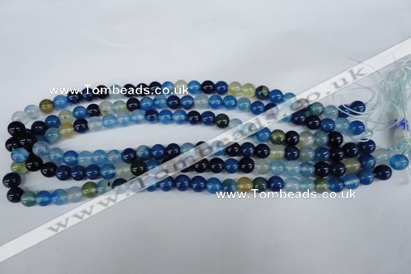 CAG5006 15.5 inches 8mm round agate gemstone beads wholesale