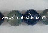 CAG5008 15.5 inches 18mm faceted round agate gemstone beads wholesale