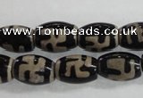 CAG5080 15.5 inches 8*12mm drum tibetan agate beads wholesale