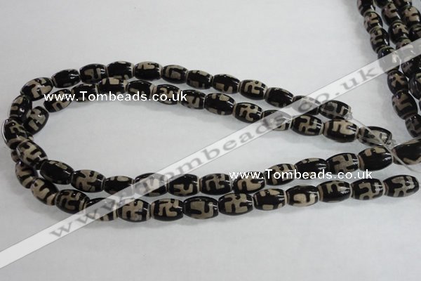 CAG5080 15.5 inches 8*12mm drum tibetan agate beads wholesale