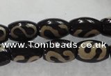 CAG5081 15.5 inches 8*12mm drum tibetan agate beads wholesale