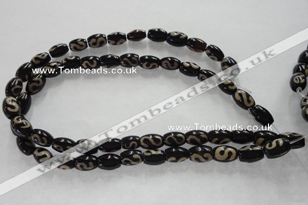 CAG5081 15.5 inches 8*12mm drum tibetan agate beads wholesale