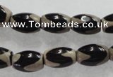 CAG5084 15.5 inches 8*12mm drum tibetan agate beads wholesale