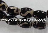 CAG5088 15.5 inches 8*12mm drum tibetan agate beads wholesale