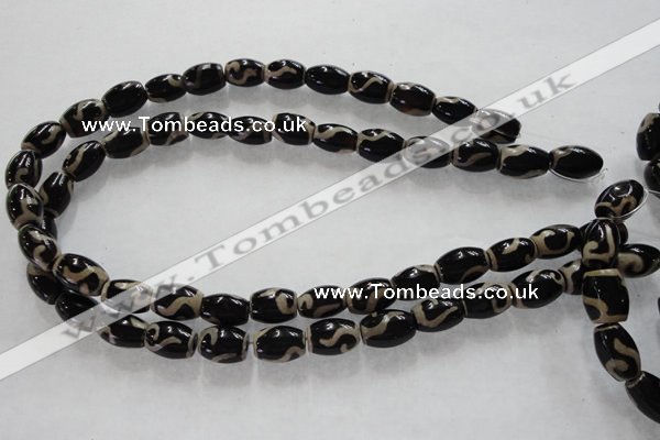 CAG5088 15.5 inches 8*12mm drum tibetan agate beads wholesale