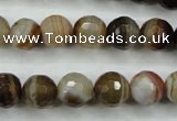 CAG5108 15.5 inches 10mm faceted round line agate beads wholesale
