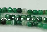 CAG5120 15.5 inches 4mm faceted round line agate beads wholesale