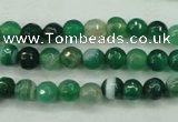 CAG5121 15.5 inches 6mm faceted round line agate beads wholesale