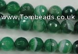 CAG5122 15.5 inches 8mm faceted round line agate beads wholesale