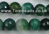 CAG5125 15.5 inches 14mm faceted round line agate beads wholesale