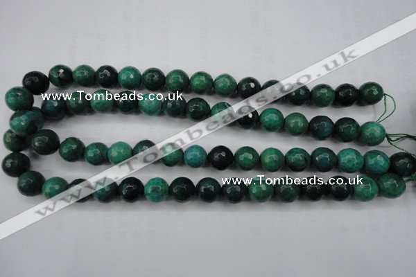 CAG5129 15.5 inches 12mm faceted round agate beads wholesale