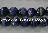 CAG5148 15 inches 10mm faceted round tibetan agate beads wholesale