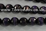 CAG5150 15 inches 10mm faceted round tibetan agate beads wholesale