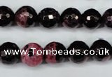 CAG5199 15 inches 10mm faceted round fire crackle agate beads